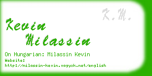 kevin milassin business card